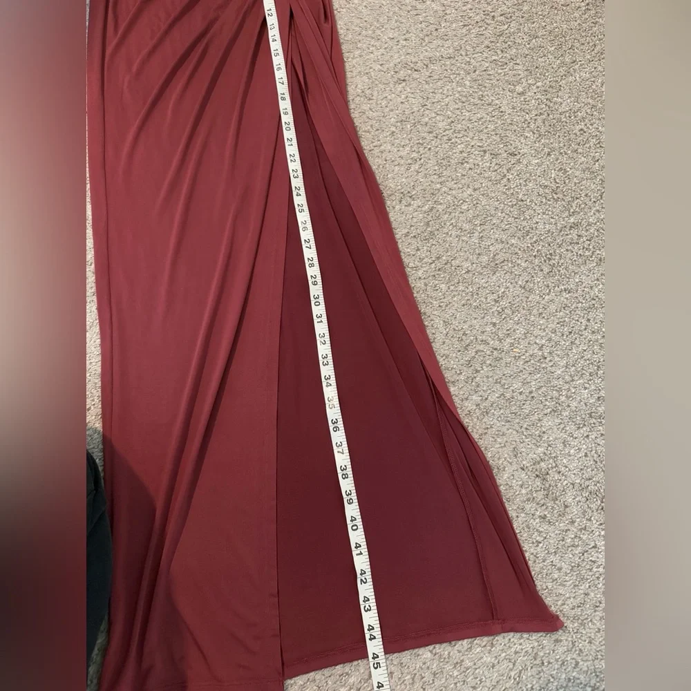 Michael Costello x REVOLVE NWT Leah Maxi Skirt in Maroon Size Small